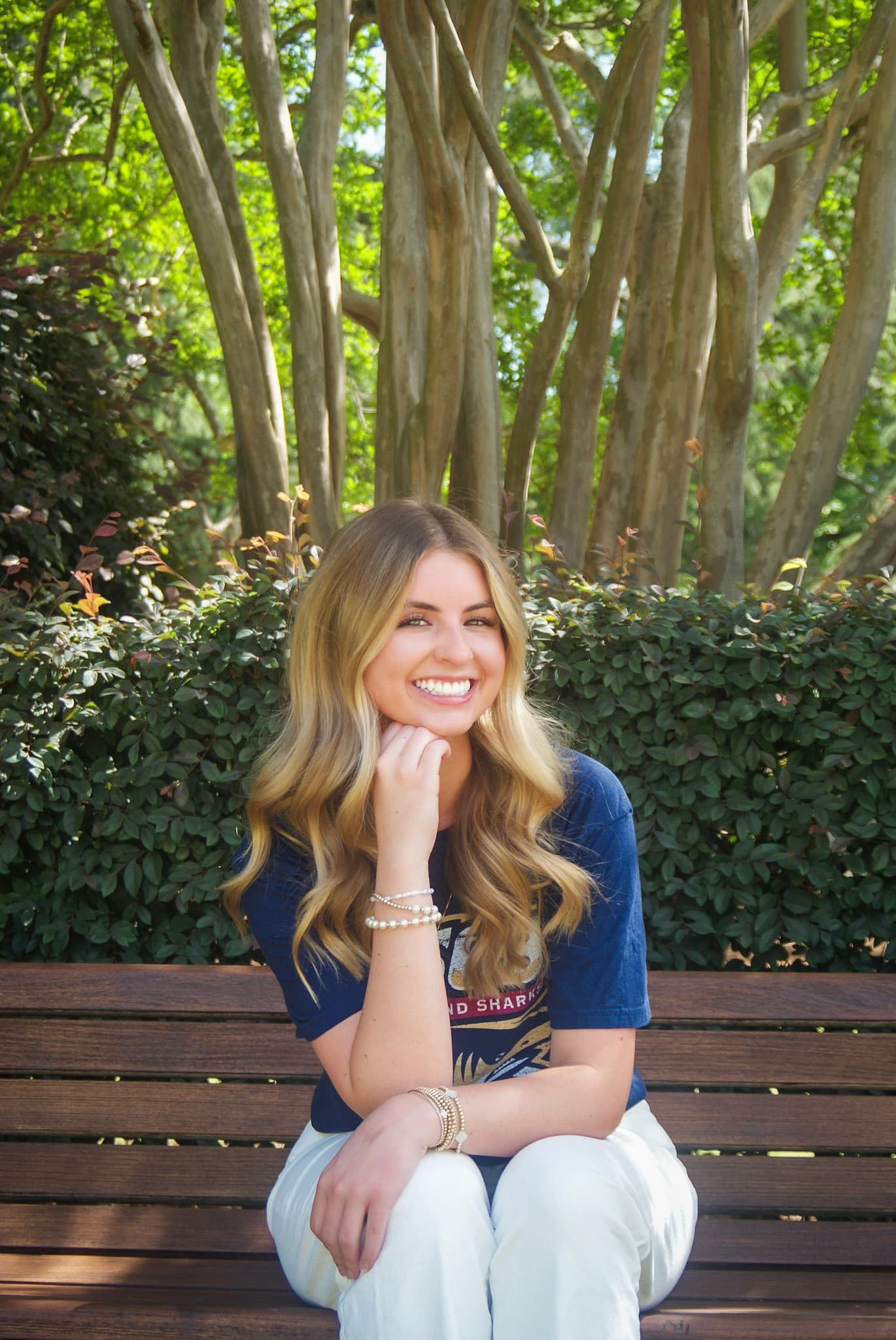 Graduation celebration portrait with movement