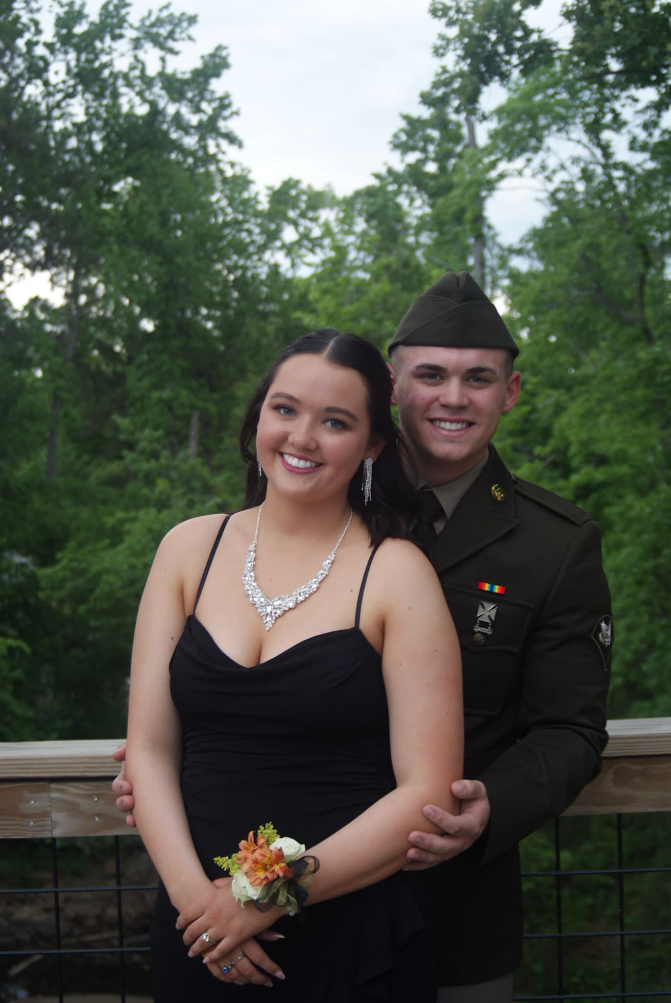 Prom portrait with a romantic outdoor feel