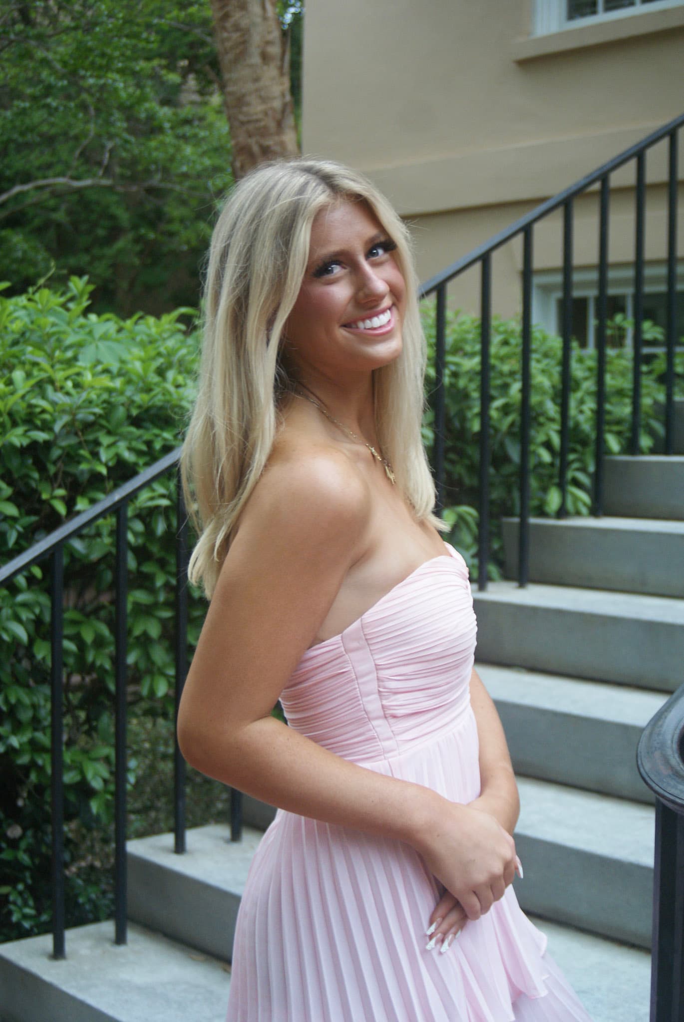 Prom portrait captured during golden hour
